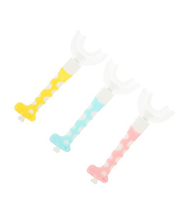 Hoement 3 Pack Kids U Shaped Kids U Shaped Kids U Shaped Kids Silicone Children Toothbrushes
