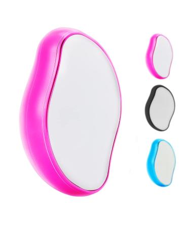 Hairo Crystal Hair Eraser Stone for Women and Men, Hairo Razorless Shave, Magic Crystal Hair Remover, Painless Exfoliating Crystal Hair Removal for Body Legs Arms Back (Rose Red)