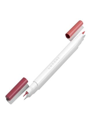 Undone Beauty Forever Lip 2-in-1 Stain and Precision Liner with Deep Enhancing Shade and Sheer Stain for Longwearing, Naturally Full Lip Look and Soothing Aloe - Clean, Vegan, and Paraben & Cruelty Free - Pink Beige