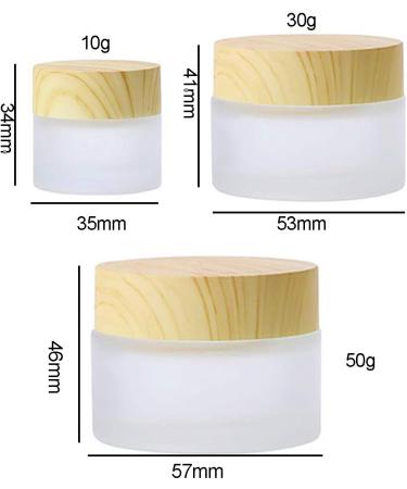 Buy Zuzer 6PCs Empty Cosmetic Cans - Glass Jars for Creams Lotions & Nail Art (10ml 30ml 50ml) | International Shipping Available - Buy Online on SooperMarket.com