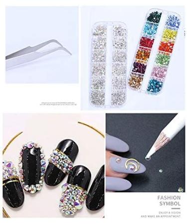 yilin Nail Art Rhinestone Decoration Set with Curved Tweezer Sculpture Pen for Nail Art Tools - Buy Online on SooperMarket.com