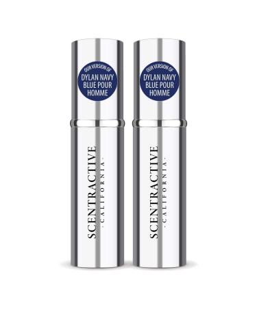 CA Perfume Impression of Dylan Navy Blue Pour Homme For Men Replica Version Fragrance Dupes Concentrated Long Lasting Eau de Parfum Spray Refillable Atomizer Bottle 0.17 Fl Oz/5ml-X2 VRSC DYLAN NAVY BLUE POUR HOMME IMPRESSION 0.34 Fl Oz (Pack of 1)