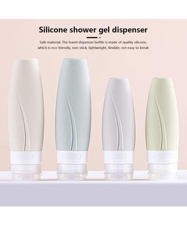 Dajidafu Travel Silicone Dispenser Bottle Shower Gel Toothpaste Makeup Squeeze Tube Refillable Leakproof Container Accessories Light Gray 90ML - Buy Online on SooperMarket.com