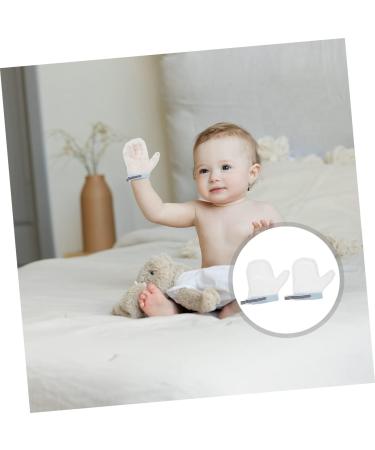 Healifty Children's Anti-Eating Gloves 2 Pairs | Thumb Protector Baby Hand Mittens | Finger Sleeves Nylon Baby Cot Blue x2pcs - Buy Online on SooperMarket.com