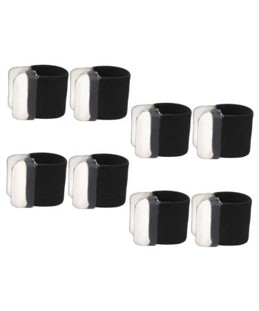 Healeved 4 Pairs Separator Bunion Orthopedic Bunion spreaders Correct Spacer separators spacers Male Gasket Orthotics Splitter Man Elastic Black 2.5x2cm