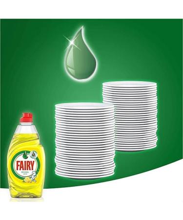 Fairy Lemon Washing Up Liquid with LiftAction | Dishes Grease Cleaner | 320ml | (Pack of 3) 320.00 ml (Pack of 3) - Buy Online on SooperMarket.com