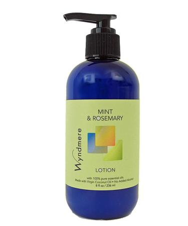 Wyndmere Mint & Rosemary Lotion - Refreshing & Revitalizing Moisurizing Lotion for Face & Body made with All-Natural Ingredients & Pure Essential Oils - 8oz