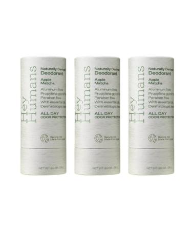 Hey Humans Natural Deodorant Apple Matcha - 2oz (Pack of 3)
