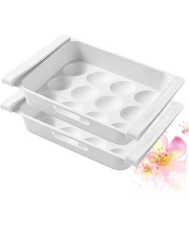 KOMBIUDA 2pcs box White for Type Refrigerator Home Storage Household Container Fruit Multi-purpose Drawer - Buy Online on SooperMarket.com