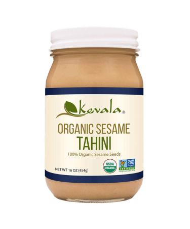 Kevala Organic Tahini 16 oz - Pack of 5 | Pure, Unsalted Sesame Seed Paste - Buy Online on SooperMarket.com
