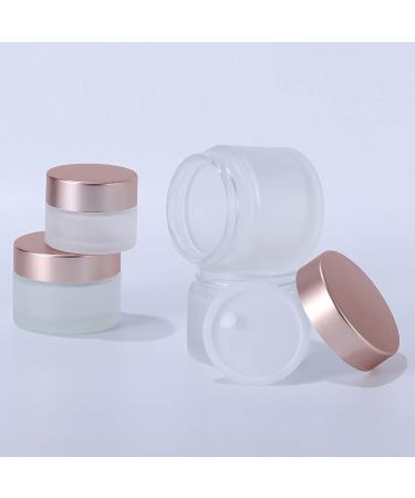 Plastic cosmetic jars empty jars 15ml Empty Face Cream Storage Containers Pots with Rose Lid Frosted Glass Cosmetic Jars (Color : Frosted Transparent Size : 20ml) (Color : Frosted Transparent Siz 15ml Frosted Transparent - Buy Online on SooperMarket.com