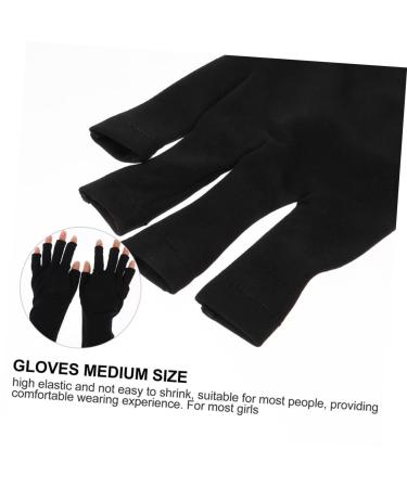 FOMIYES 3 Pairs Nail Gloves Gel Manicure Gloves Nail Sun Protector Gloves Gloves Fingerless Driving Gloves Gloves for Gel Manicure Miss Polyester Skin Care Fingers - Buy Online on SooperMarket.com