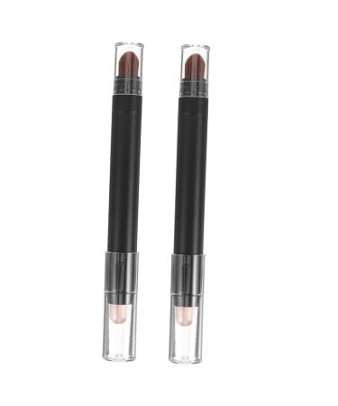 Angoily 2pcs Makeup Brush Make up Brush Eye Shadow for Makeup Set Pearlescent Eye Shadow Stick