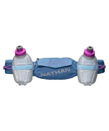 Nathan Hydration Insulated Running Belt Trail Mix Plus - Adjustable Running Belt  TrailMix Includes 2 Insulated Bottles/Flask  with Storage Pockets. Fits Most iPhones