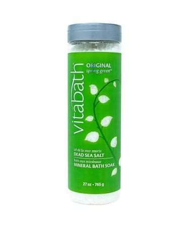 Vitabath Original Spring Green Mineral Bath Soak Reviving Muscle Recovery  Soreness  Tension Relaxing Dead Sea Salts & Skin Nourishing Botanical Oils for Women & Men - Cruelty-Free - 27 oz ORIGINAL spring green 27 Ounce