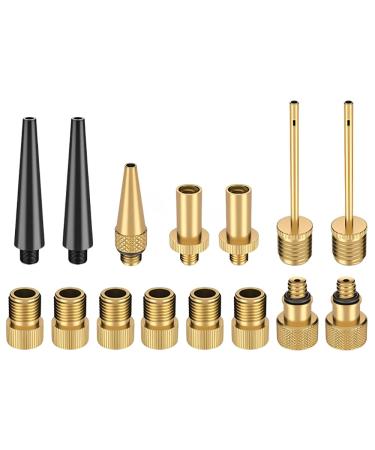 XFENTECH 15 pieces of bicycle pump adapter - bicycle valve adapter AV DV SV bicycle valve adapter valve set valve for bicycle pumps for compressor air pump ball pump accessories for bicycle pumps