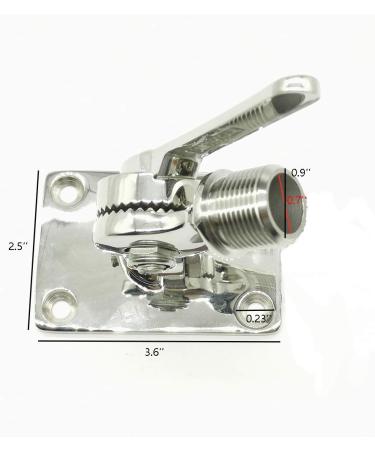 Marine VHF Antenna Mounts  Ratchet Mount Heavy Duty Marine VHF Antenna 316 Stainless Steel Boat Adjustable Base - Buy Online on SooperMarket.com