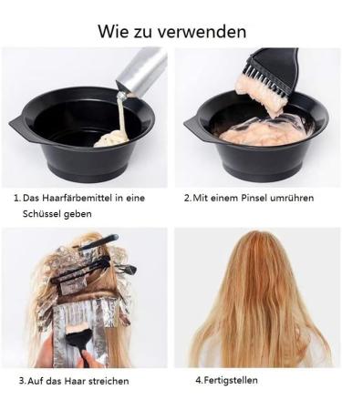 KOMUNJ 4-Piece Hair Dye Brush Set | DIY Salon Tool for Mixing & Applying Hair Dye | International Shipping Available - Buy Online on SooperMarket.com