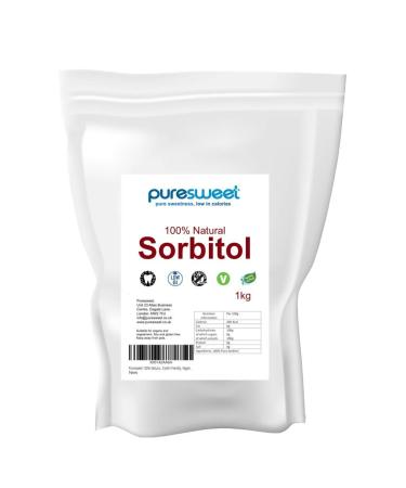 Puresweet 100% Natural Sorbitol Powder 1kg Sugar Alternative Non GMO Tooth Friendly Vegan (Recyclable Pouch).