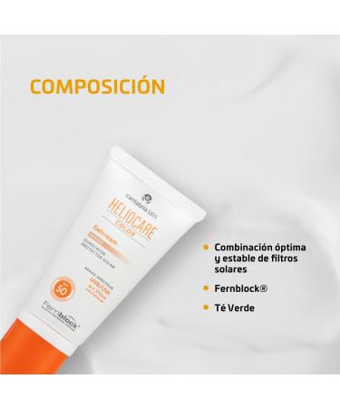 Heliocare Colour Gelcream Brown SPF 50 50ml / Sun Cream For Face / UVA and UVB Anti-Ageing Sunscreen Protection / Combination Dry Oily and Normal Skin Types / Natural-looking foundation coverage - Buy Online on SooperMarket.com