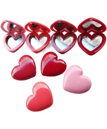 Heart-Shaped Empty Eyeshadow Makeup Box with Mirror | Practical & Safe Storage Solution - International Shipping - Buy Online on SooperMarket.com
