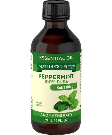 Nature's Truth Essential Oil, Peppermint, 2 Fl Oz Essential Oil 2 oz 2 Fl Oz (Pack of 1)
