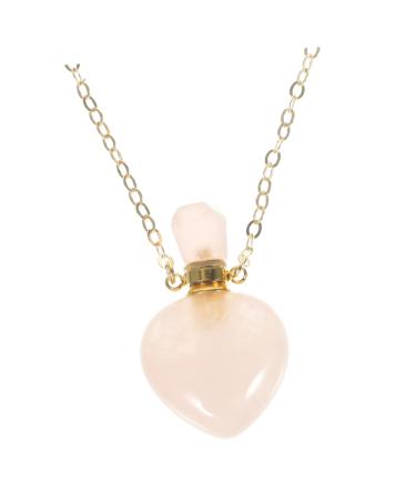 Hemoton Valentines Day Perfume Bottle Household Decor Heart Pendant Charm Necklace Perfume Bottle Pendant