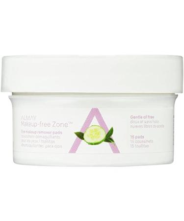 Almay Oil Free Eye Makeup Remover Pads, 15 Count in 1 box