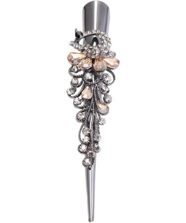 Metal Duckbill Hair Clips 2PC Large Vintage Rhinestone Duckbill Alligator Clips Crystal Teeth Hair Barrettes Duckbill Hairpins for Women Girls (Colorful+ ) - Buy Online on SooperMarket.com