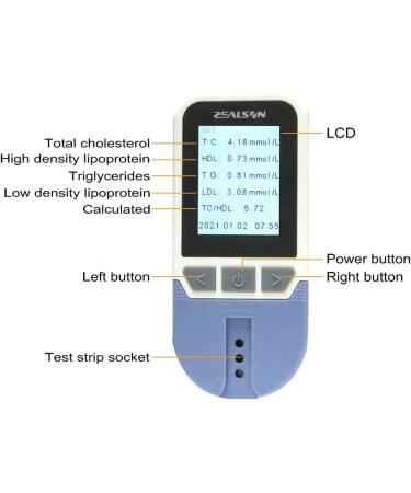 Lipid Test Meter Cholesterol Test Meter HDL LDL Triglycerides Cholesterol Monitor Meter Kit - Buy Online on SooperMarket.com