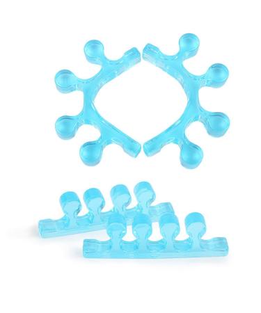 Splitter 1 Pair Shoe Pad Shoe Padding Shoe Washer Silicone Gel Separator Gel Stretcher & Separator Valgus Adjuster Orthotics Blue Regulator Lengthen Shoe Filler