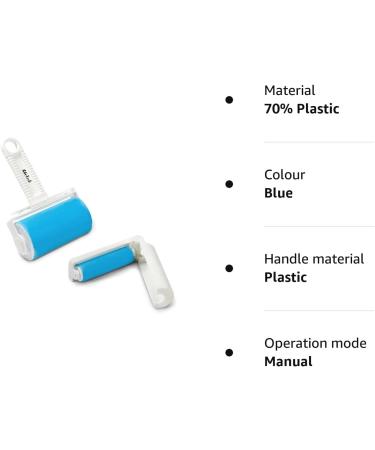 iLifeTech Reusable Lint Roller Sticky Lint Brush for Dog Cat Hair Remover Washable Sticky Roller for Clothes Carpets - Medium Size 2 Piece Set Blue - Buy Online on SooperMarket.com
