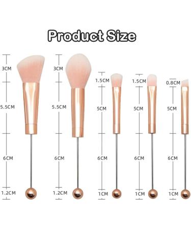 sunroot 5Pieces Beadable Makeup Brushes Silicone Beads DIY Makeup Cosmetic Brushes Beaded Brushes Kit for DIY - Buy Online on SooperMarket.com
