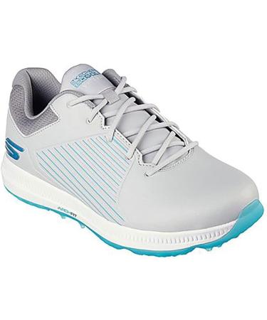 Skechers Women's Go Golf Elite 5 Arch Fit Waterproof Golf Shoes - Gray Turquoise - EU 38.5 - International Shipping Available - Buy Online on SooperMarket.com