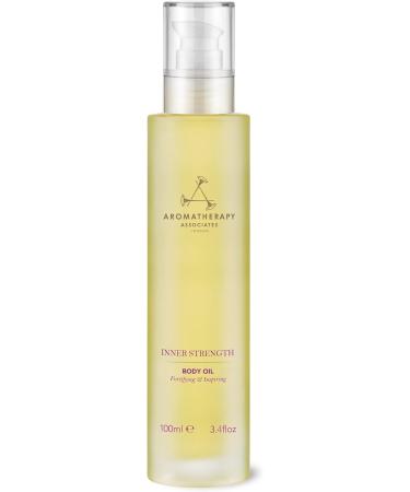 Aromatherapy Associates Inner Strength Body Oil 100ml - Jojoba & Peach Kernel Oils, Clary Sage & Geranium - Soothes Anxiety - Buy Online on SooperMarket.com