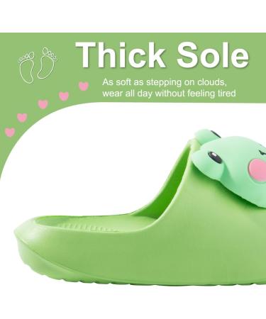 Flat Flops: Kids' Frog Green Summer Slippers - Anti-Slip Shower & Beach Sandals for Parent-Child Fun - Buy Online on SooperMarket.com