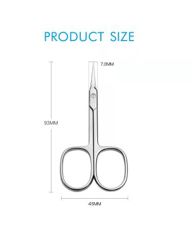 JARVISTAR Extra Fine Small Nail Scissors - Stainless Steel Cuticle Manicure Pedicure Grooming Tool for Women - Fingernail, Toenail, Eyelash, Eyebrow, Dry Skin - Curved Blade 3.66 Inch - Buy Online on SooperMarket.com