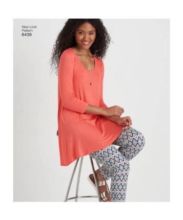 New Look Patterns Misses' Knit Tunics with Leggings Size A (XS-S-M-L-XL) 6439