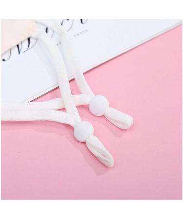 20 pcs Adjustable Elastic Bands with Silicone Buckle for DIY Handmade Masks (White) - Buy Online on SooperMarket.com