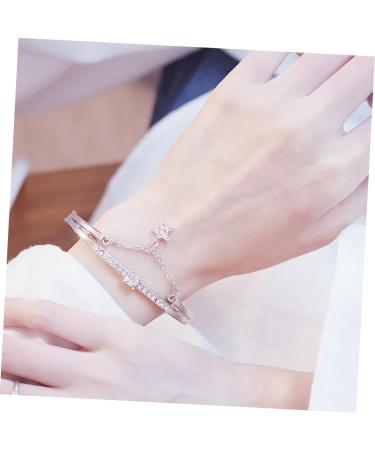 MAGICLULU Star Hand Jewelry Gemstone Bracelets Cuff Bracelet Sun and Moon Bracelet Star Women Bracelet Womens Bracelets Bracelet for Women Crystal Bead Bracelet Pendant Miss Vintage Silver 19.5*1.2cm - Buy Online on SooperMarket.com