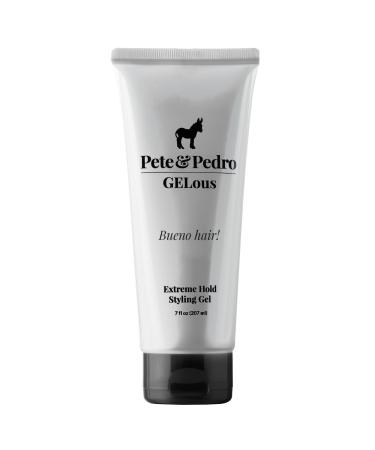 Pete & Pedro GELous - Extreme Hold Styling Hair Gel for Men | Super Strong Hold and High Shine | Gel/Paste Hybrid Provides Slick Wet Hair Look | As Seen on Shark Tank 7 oz.