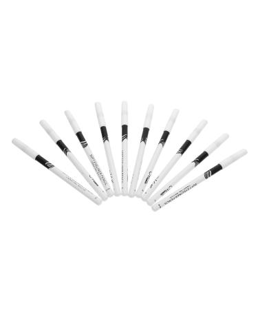PLAFOPE 40 Pcs Lying Silkworm Eyeliner Highlighter Eye Liner Pen Makeup Eyeliners Gel Wooden Pole White