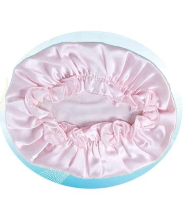 Silk Sleep Cap for Women - Pink Medium Size | Silk Night Cap for Hair Styling - Buy Online on SooperMarket.com