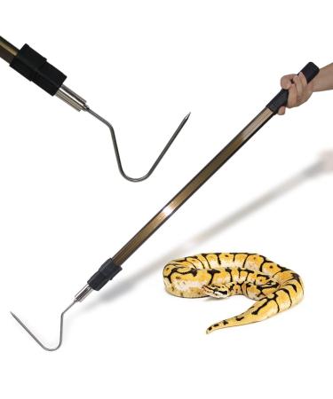 Wamlet 66" Snake Hook Reptile Catcher Stick Tongs Grabber Handling Tool for Rattlesnakes Python Copperhead Removal Catching Snake Hook 66