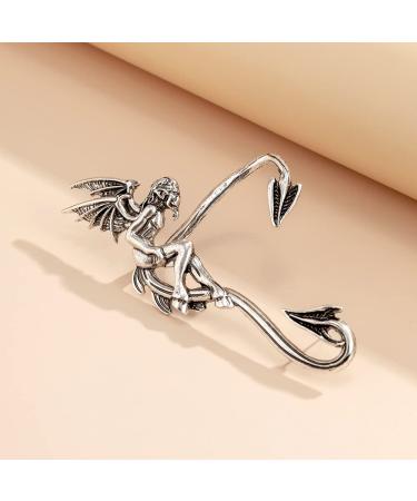 Wiwpar Silver Gothic Retro Demon Angel Fairy Ear Cuff - Halloween & Cosplay Jewelry for Women - Buy Online on SooperMarket.com