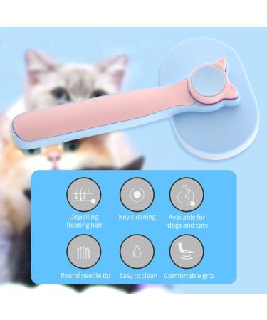 Self-Cleaning Cat Brush for Long & Short Hair - Removes Loose Fur & Dirt - Blue - Buy Online on SooperMarket.com