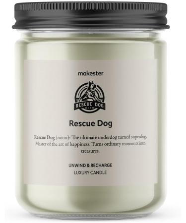 Rescue Dog Candle - 220g Soy Wax with Vanilla Jasmine & Almond - Perfect Gift for Dog Lovers - Makester Dog Candles - Buy Online on SooperMarket.com