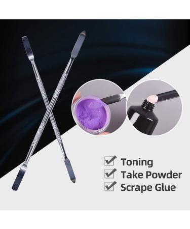 Rolabling 7.2 Pro Stainless Steel Makeup Spatula Double Sided Cosmetic Stirring Rod Nail Art Manicure Tool - Size 2 - Buy Online on SooperMarket.com