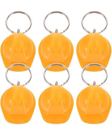 IMIKEYA Construction Hat Keychain 6pcs Mini Helmet Key Rings Safety Helmets Hard Hats Pendant Charms Construction Party Favors Yellow - Buy Online on SooperMarket.com