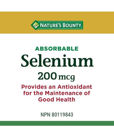 Nature's Bounty Selenium 200mcg Pills Supplement An Antioxidant for the Maintenance of Good Health Multi-colored 100 Softgels - Buy Online on SooperMarket.com